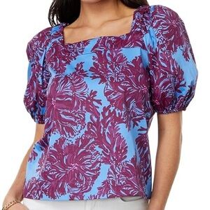 NWT Lilly Pulitzer Torrey Floral Top Size 16